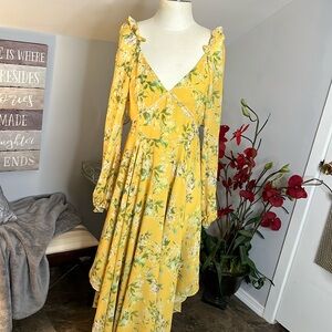 REVOLVE Sau Lee Georgia Butter Yellow Floral Maxi Dress